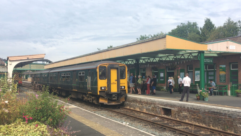 GWR train at Okehampton station