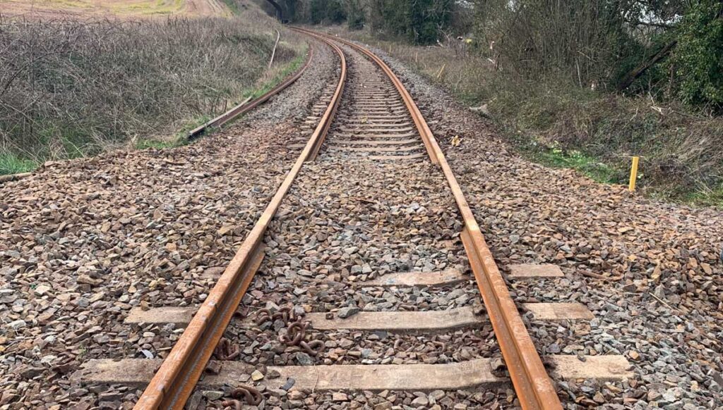 Track laid between Coleford Junction and Okehampton