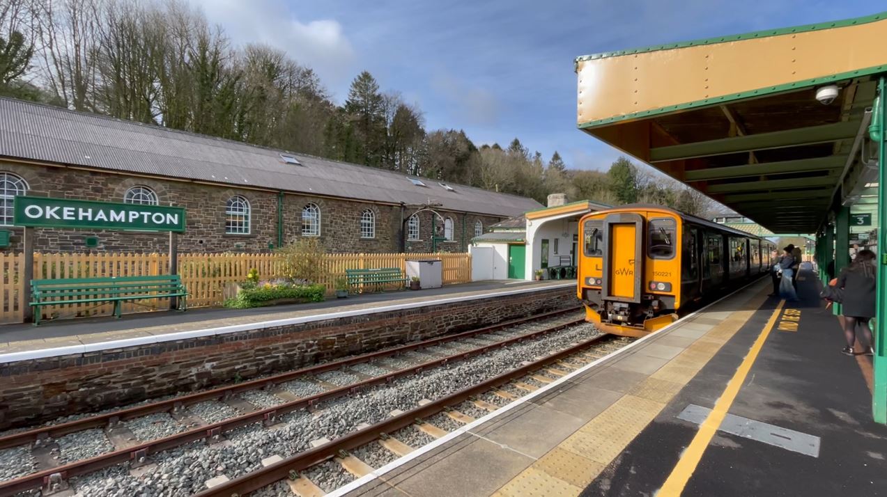 train-at-okehampton-station train-at-okehampton-station