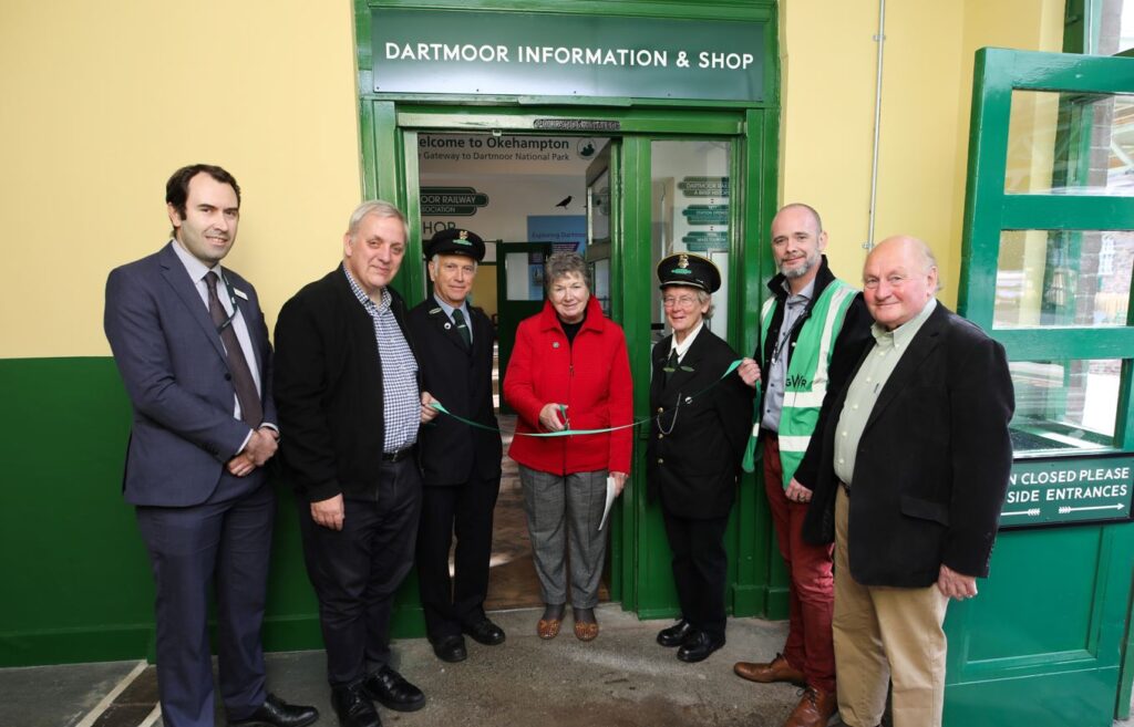 Ribbon cutting at Okehampton station