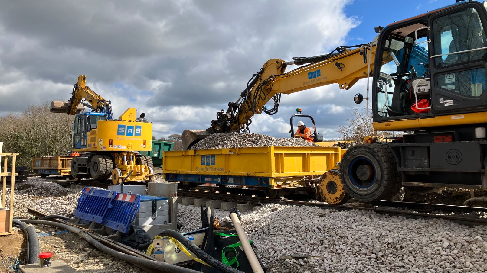 Machinery on site at Okehampton Interchange