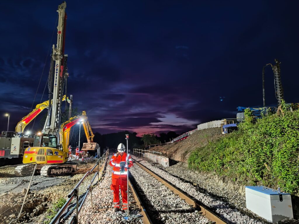 Piling work at Okehampton Interchange