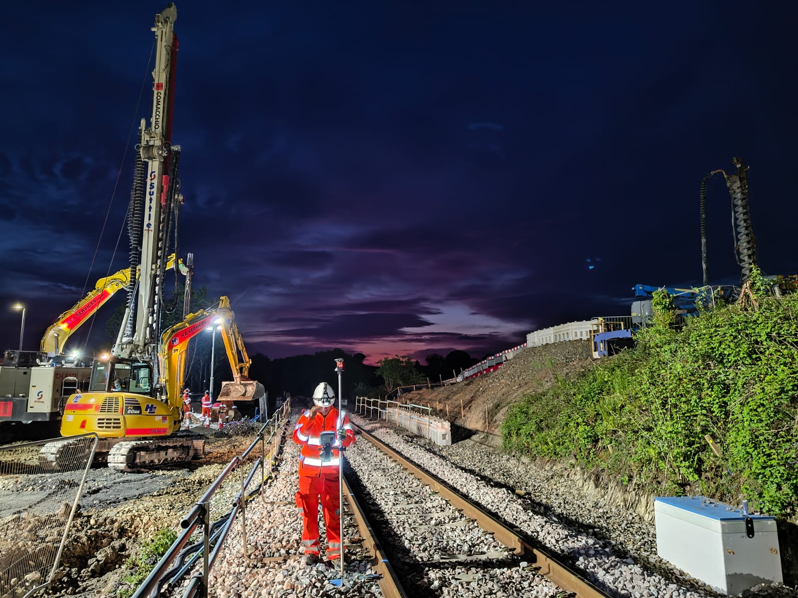 Piling work at Okehampton Interchange