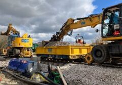 Machinery on site at Okehampton Interchange
